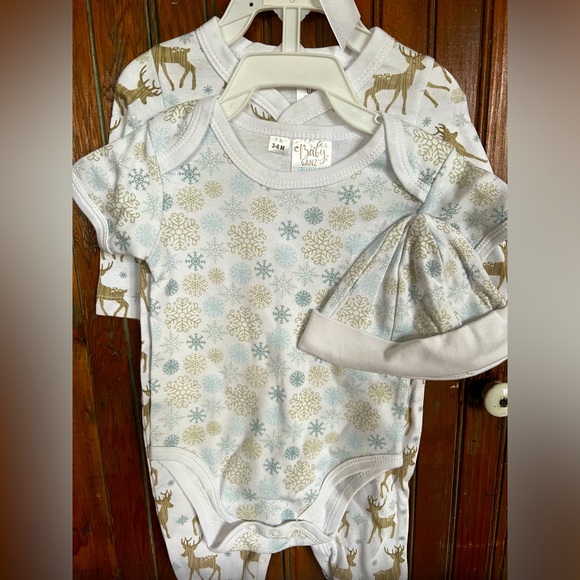 NWT Baby Ganz Collection 4 Piece Woodland Deer Layette Set 3-6 Months - Picture 5 of 6